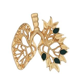 Pulmonologist Cardiologist Medical Golden Enamel Pins 258-1